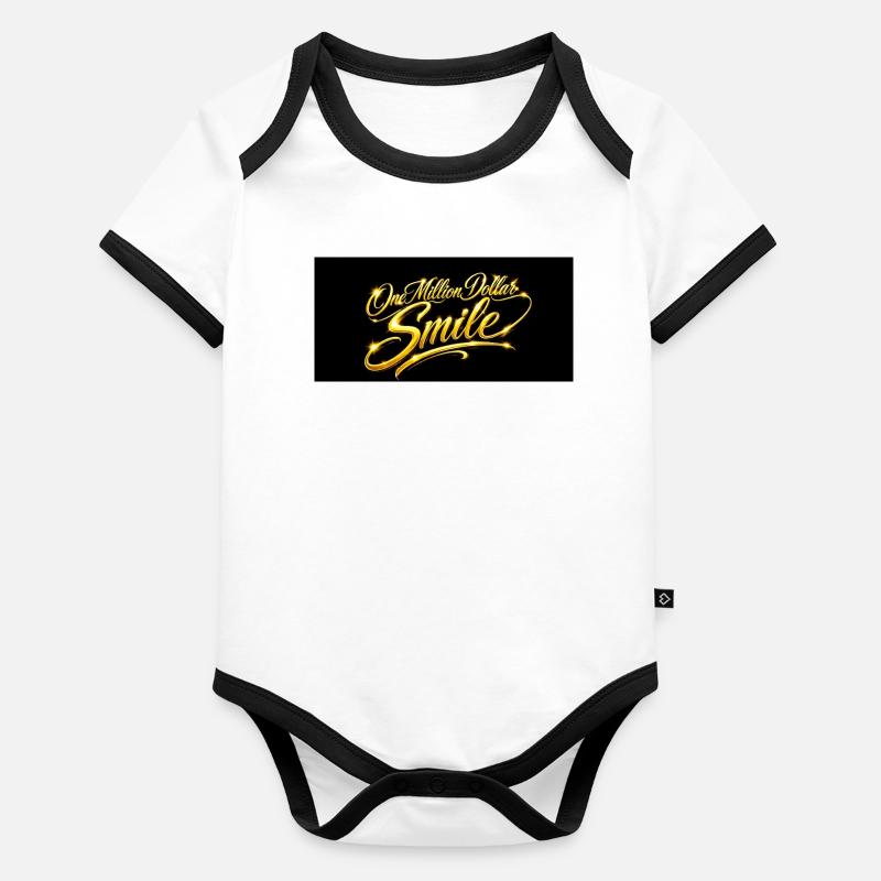 Million Dollar Smile Organic Baby Contrasting Bodysuit