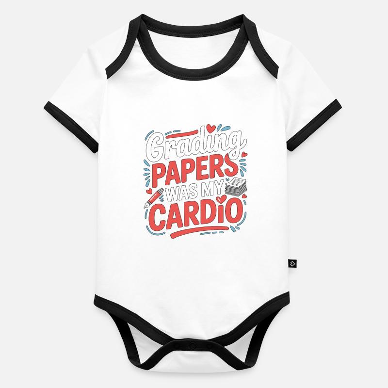 Retired Teacher Grading Papers Was My Instructor Baby Bio-Kurzarm-Kontrastbody