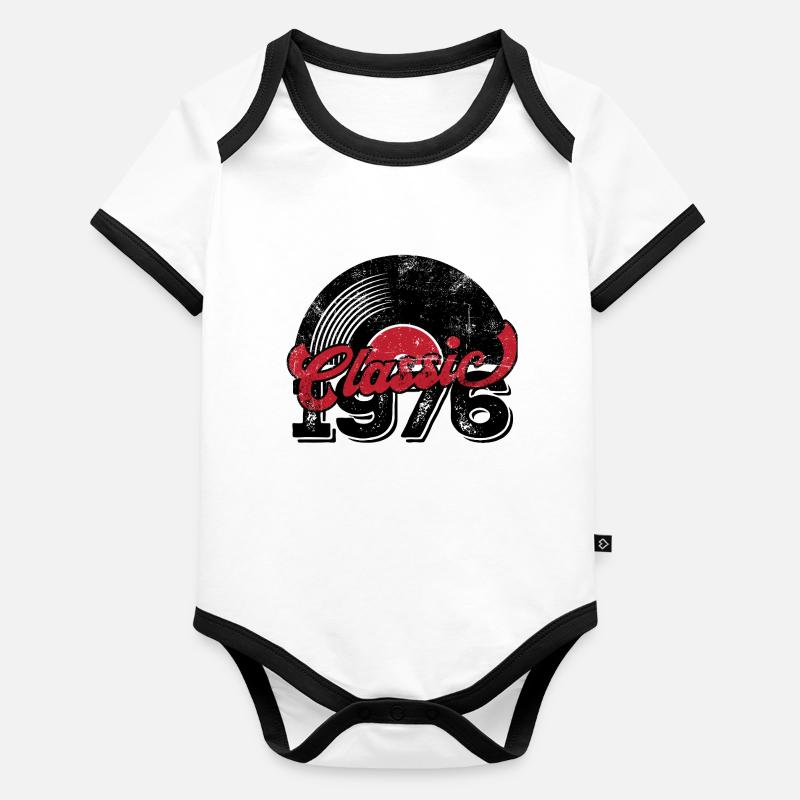 Millésime 1976 Body Bébé bio contrasté manches courtes