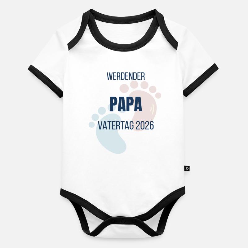 Werdender Papa 2026 Vatertag Ankündigung Baby Bio-Kurzarm-Kontrastbody