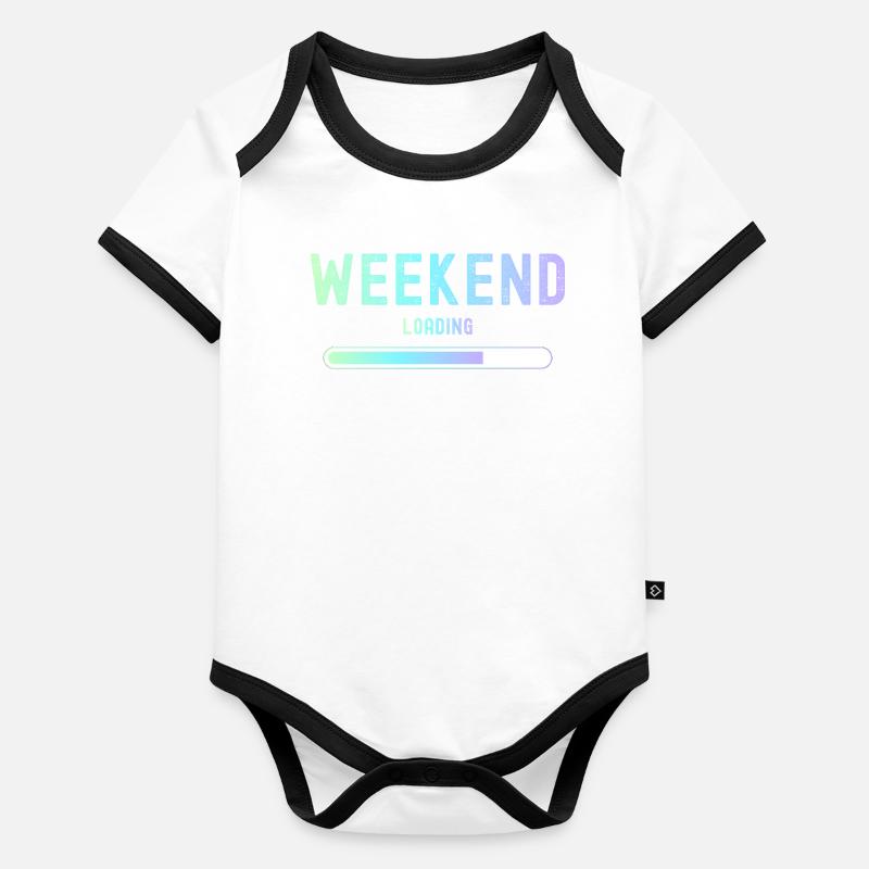 Chargement le week-end Week-end et loisirs Body Bébé bio contrasté manches courtes