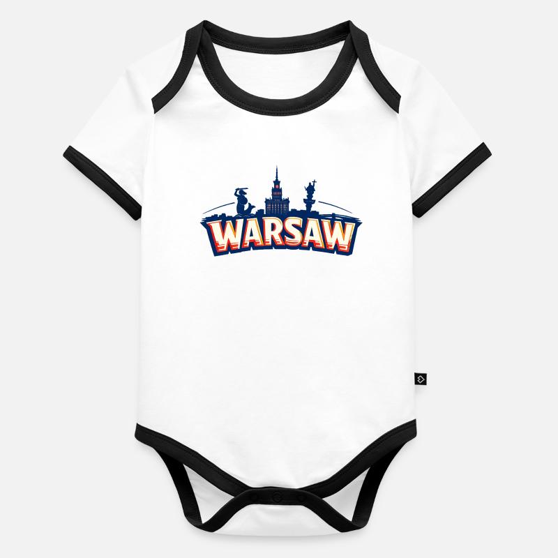 Varsovie Body Bébé bio contrasté manches courtes