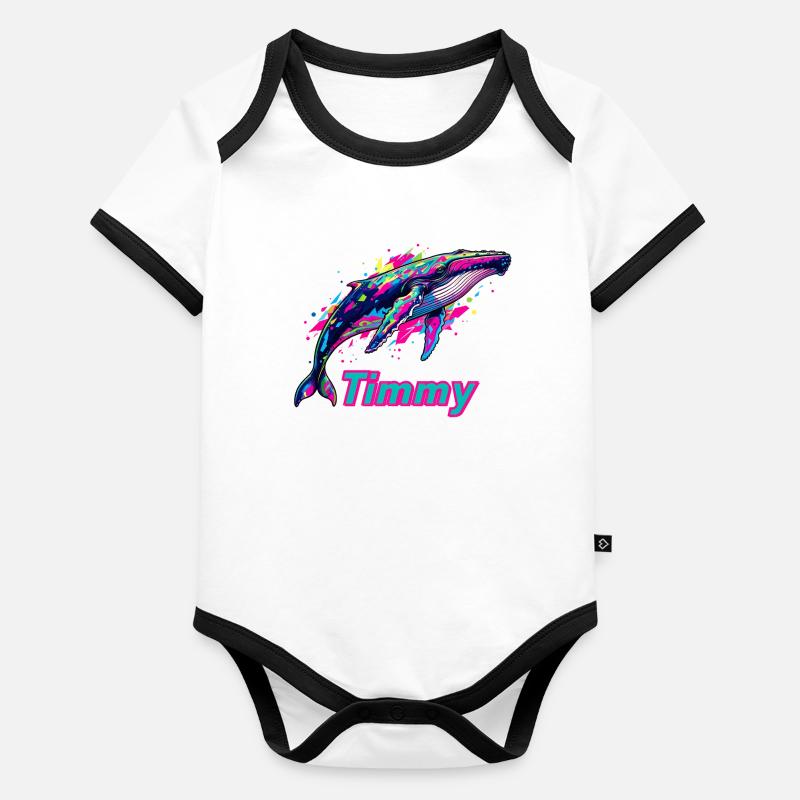 Neonwal Timmy Graffiti Baby Bio-Kurzarm-Kontrastbody
