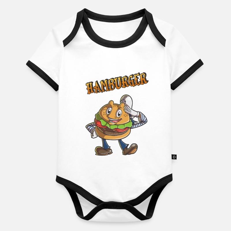 hamburger Organic Baby Contrasting Bodysuit