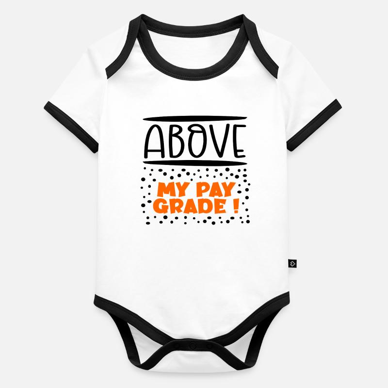 Au-dessus de mon niveau Body Bébé bio contrasté manches courtes