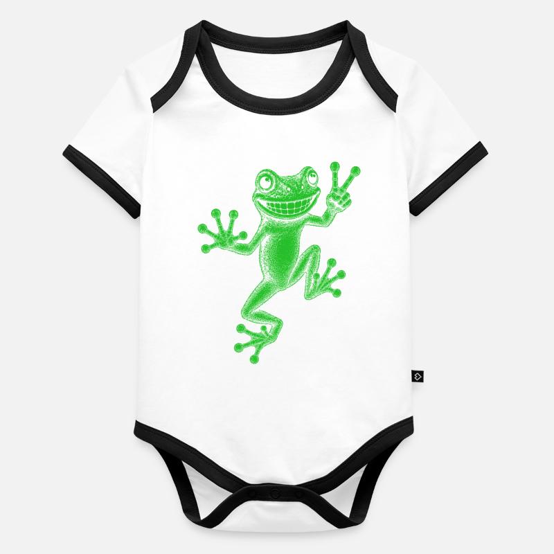 rainette Body Bébé bio contrasté manches courtes