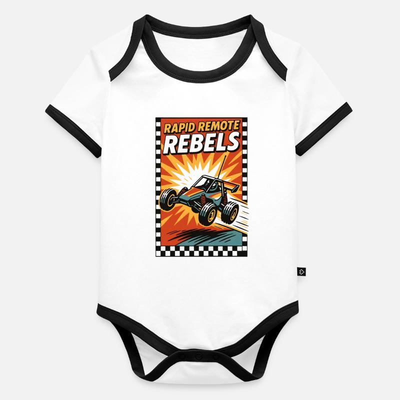 Fast RC Rebels | Offroad Buggy Organic Baby Contrasting Bodysuit