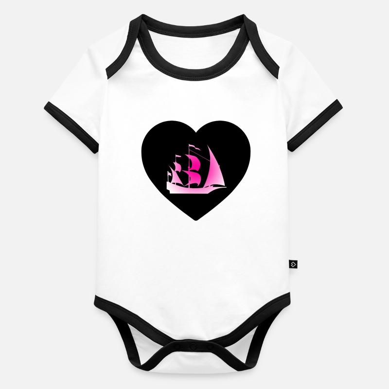 Voile Body Bébé bio contrasté manches courtes
