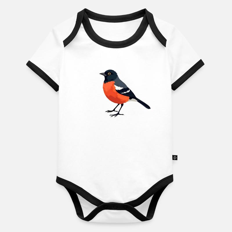 Gimpel Vogel Baby Bio-Kurzarm-Kontrastbody