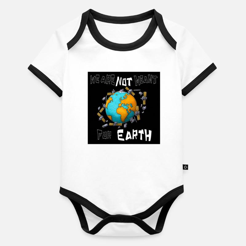Not meant for Earth Organic Baby Contrasting Bodysuit