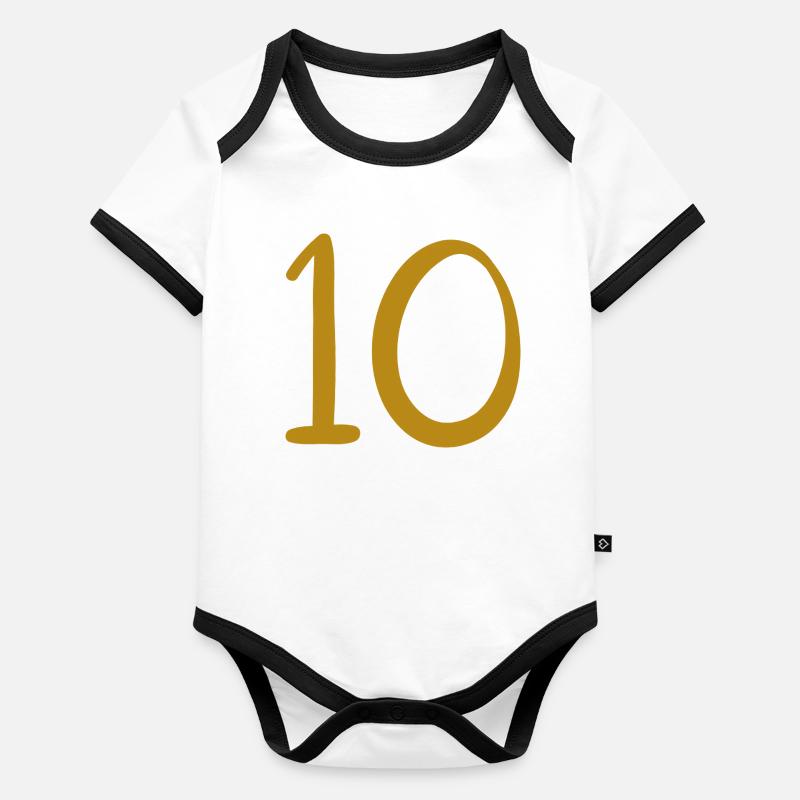 10 Body Bébé bio contrasté manches courtes