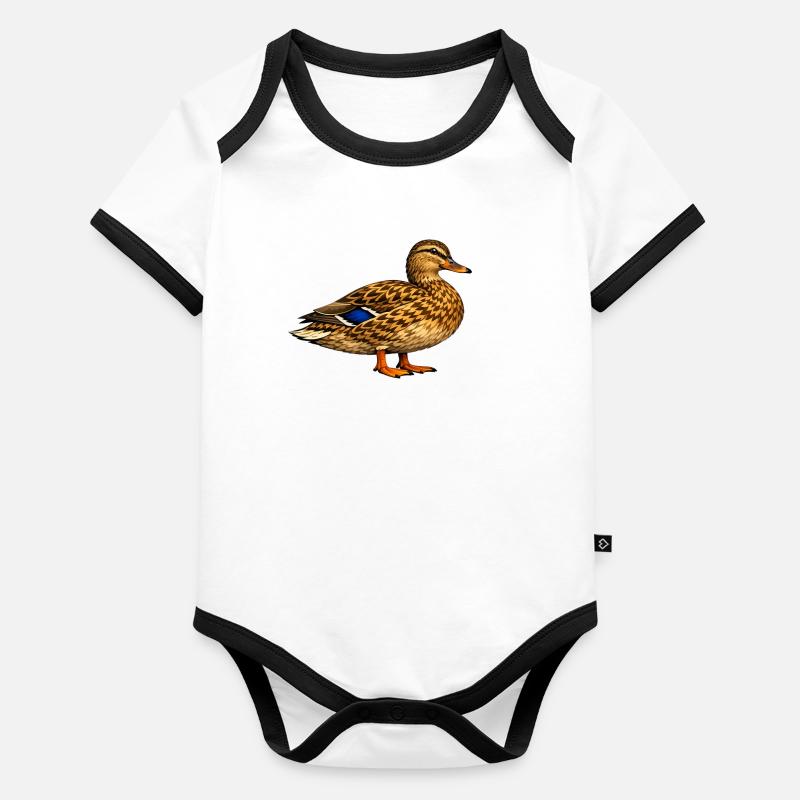 Stockente Baby Bio-Kurzarm-Kontrastbody