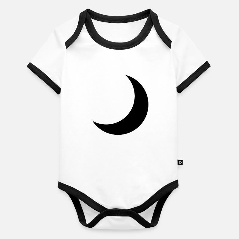Halbmond Baby Bio-Kurzarm-Kontrastbody