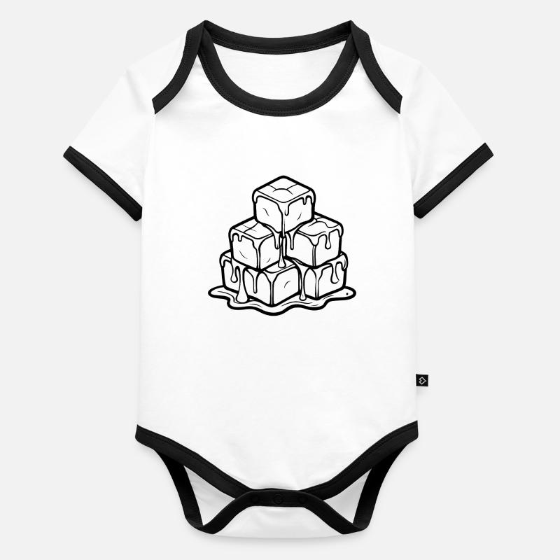 Kalt Baby Bio-Kurzarm-Kontrastbody