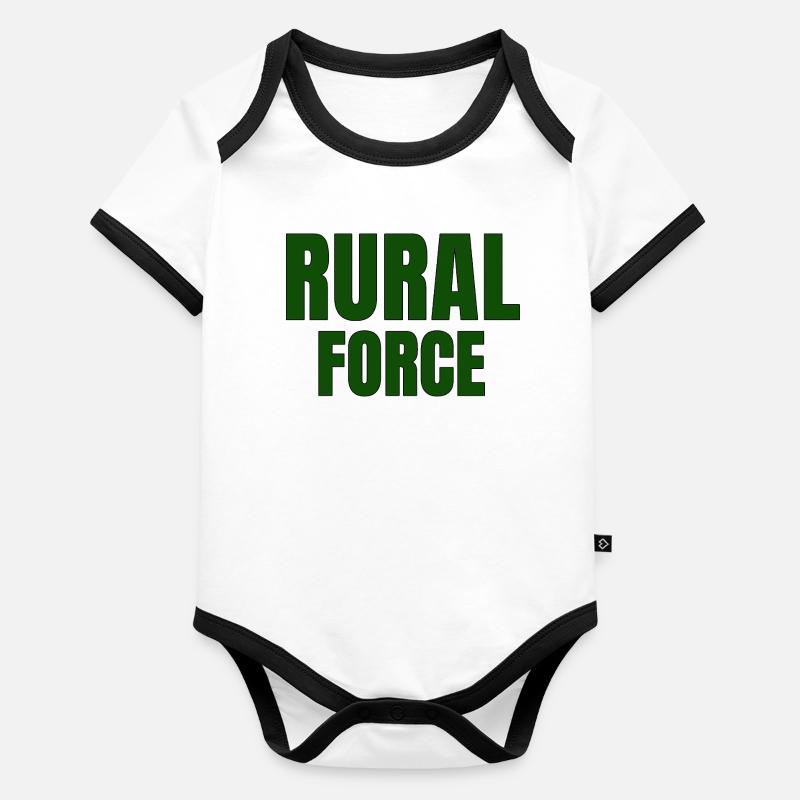 RURAL FORCE – Minimales Landschaftsdesign Baby Bio-Kurzarm-Kontrastbody