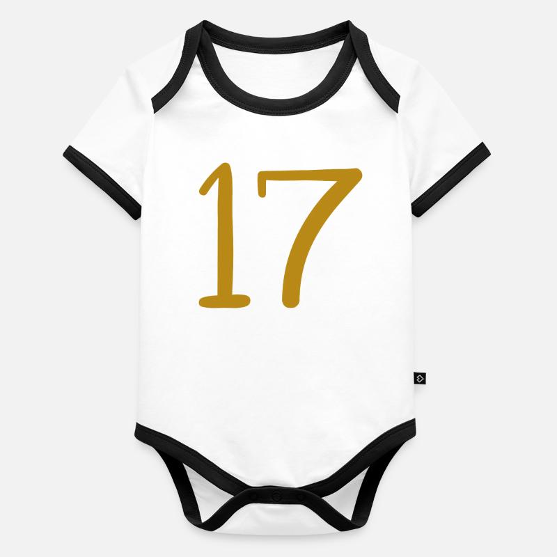 17 Body Bébé bio contrasté manches courtes