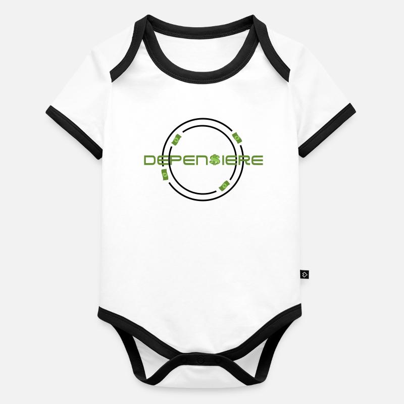 Depensière  Body Bébé bio contrasté manches courtes