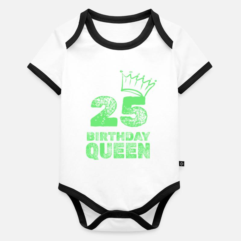 25 anniversaires Body Bébé bio contrasté manches courtes