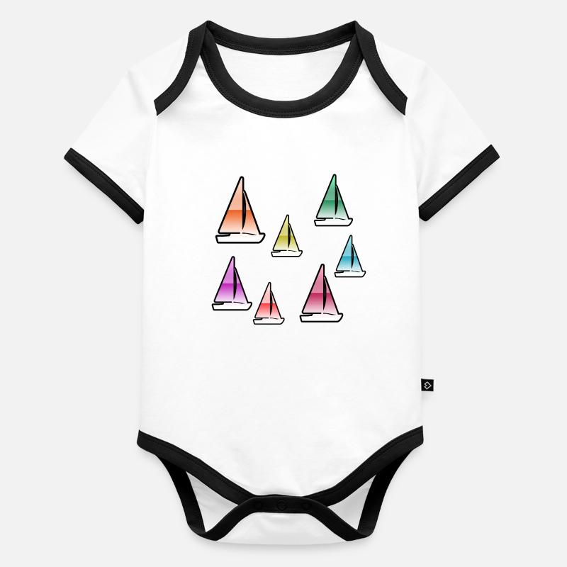 Voile Body Bébé bio contrasté manches courtes