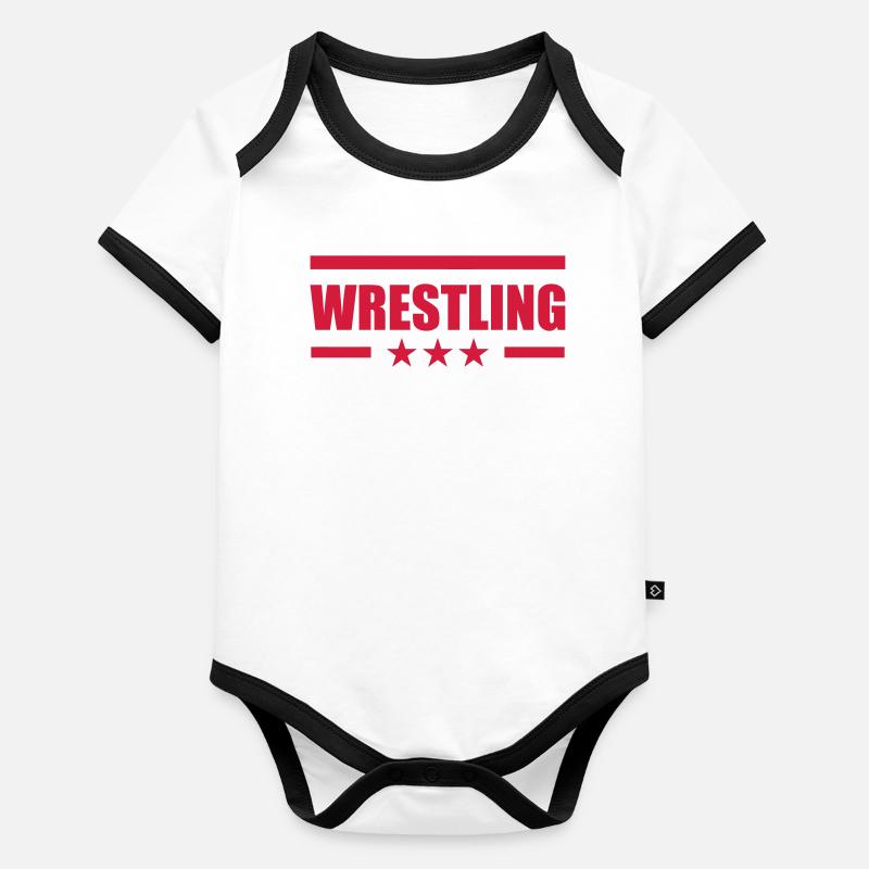 Wrestling Body Bébé bio contrasté manches courtes