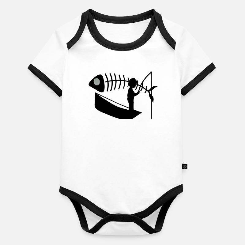 fish Organic Baby Contrasting Bodysuit