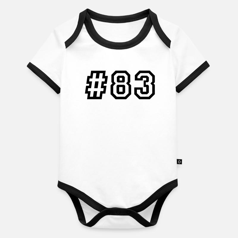 1983 Né 43e anniversaire 43 ans Body Bébé bio contrasté manches courtes