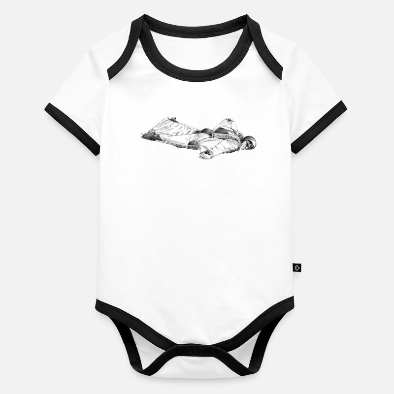 Combinaison ailée Body Bébé bio contrasté manches courtes