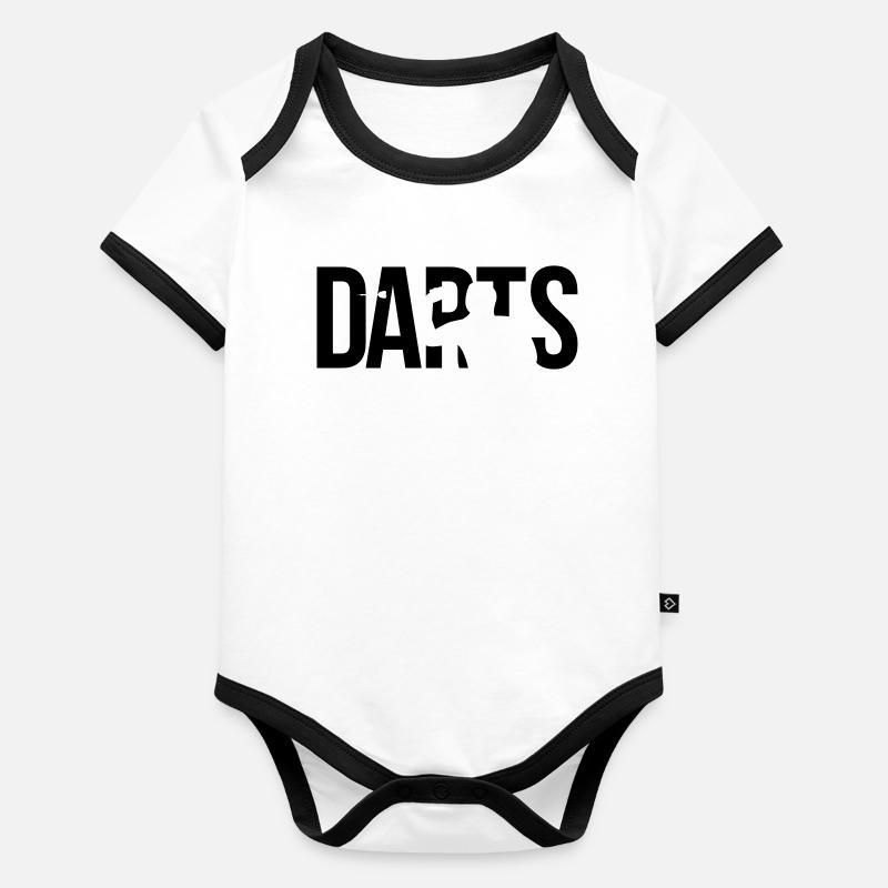 darts jeu de fléchettes Body Bébé bio contrasté manches courtes