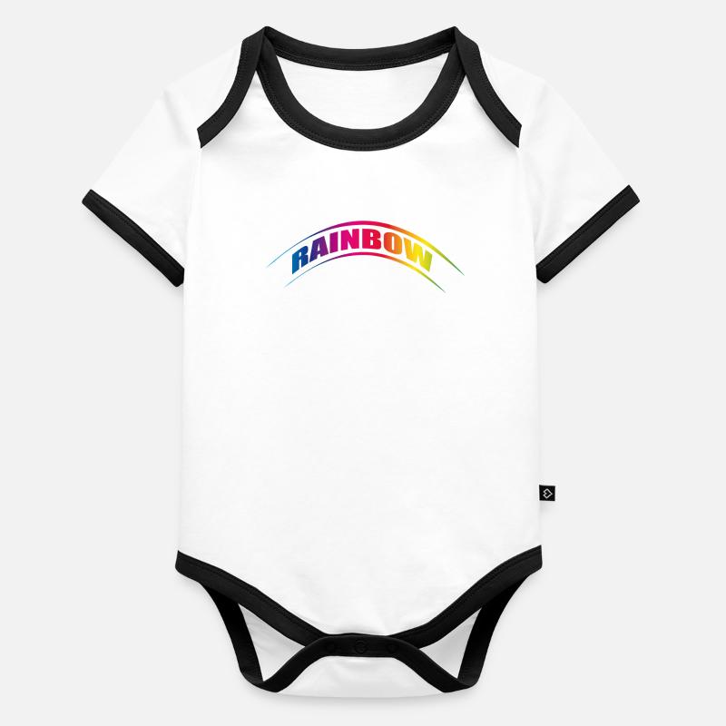 RAINBOW Baby Bio-Kurzarm-Kontrastbody