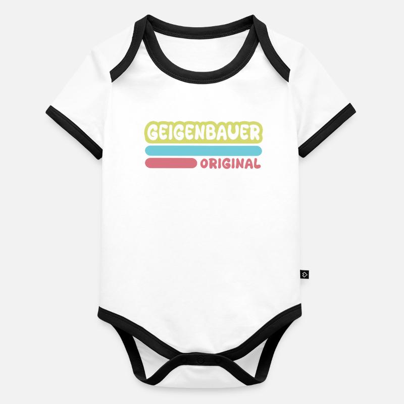 Geigenbauer als Spruch Baby Bio-Kurzarm-Kontrastbody
