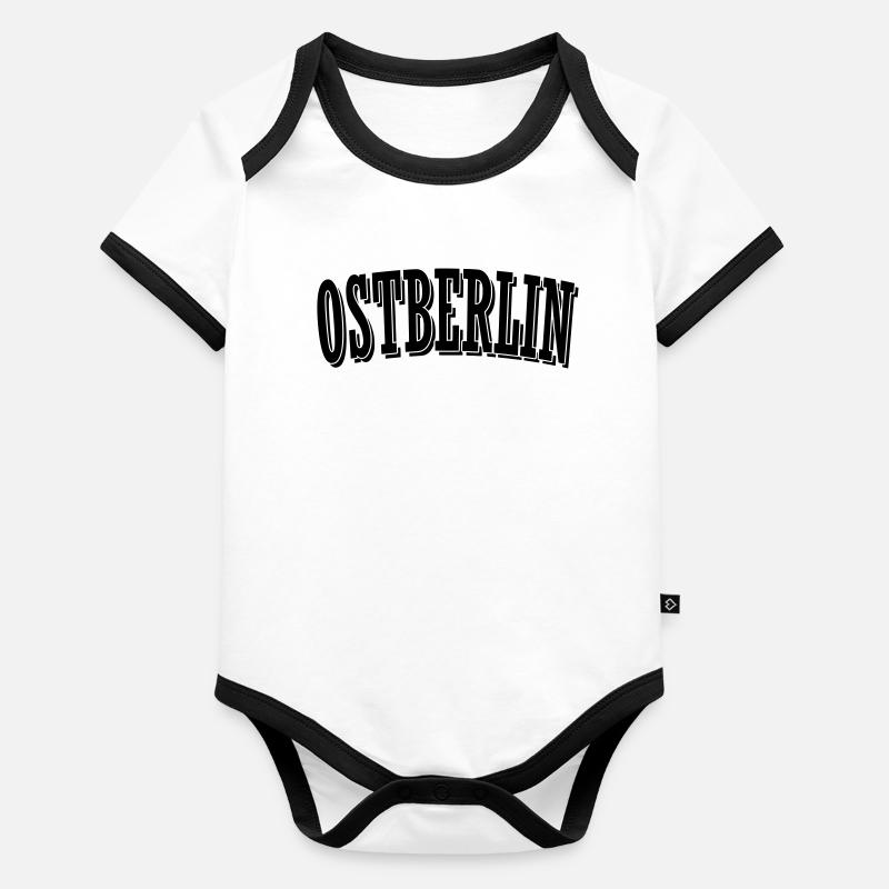 Maillot de Berlin-Est Body Bébé bio contrasté manches courtes