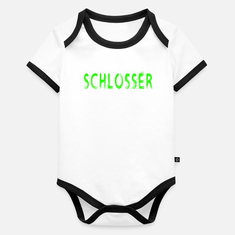 Schlosser Handwerker Design Baby Bio-Kurzarm-Kontrastbody
