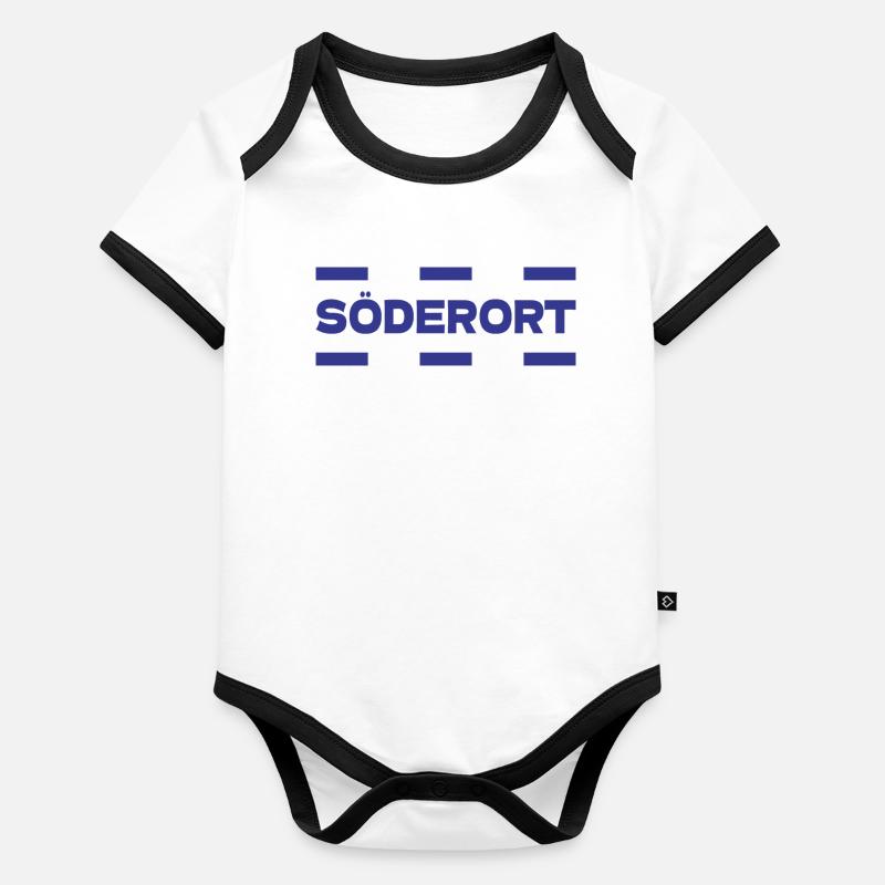 Söderort - Stockholm Baby Bio-Kurzarm-Kontrastbody