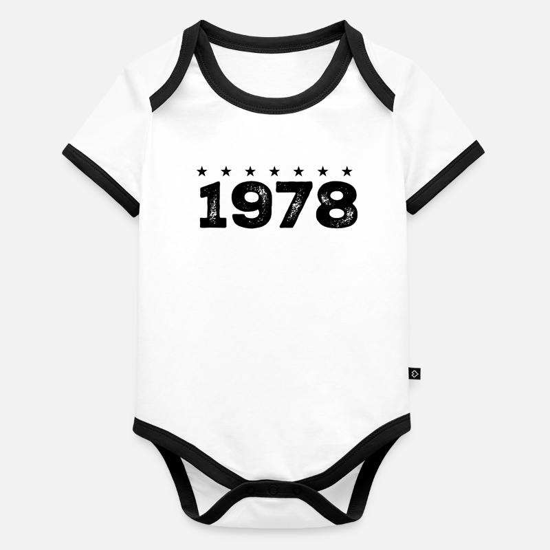 Made in 1978  Body Bébé bio contrasté manches courtes