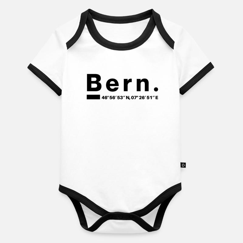 Coordonnées Berne Suisse bernoise Body Bébé bio contrasté manches courtes