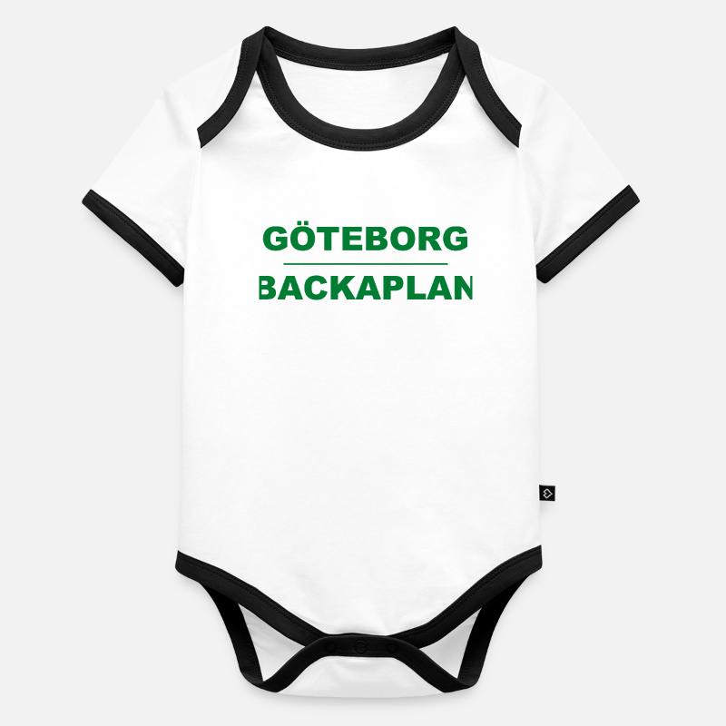 Göteborg Backaplan – Green-black design Organic Baby Contrasting Bodysuit