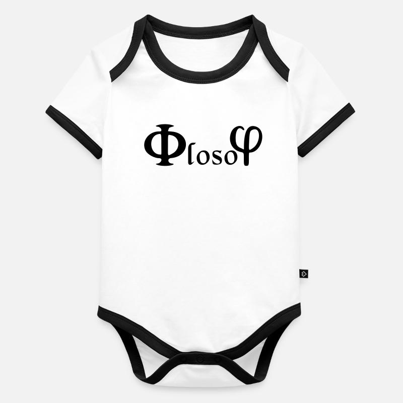 Philosophie / (phi) loso (phi) Body Bébé bio contrasté manches courtes