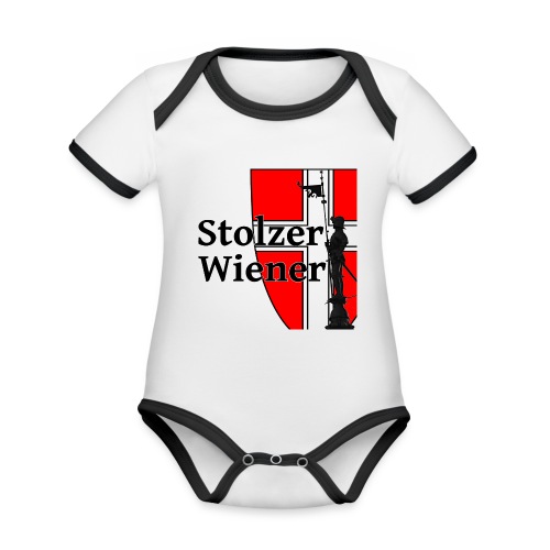 Stolzer Wiener - Baby Bio-Kurzarm-Kontrastbody