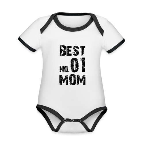 No. 1 BEST MOM - Baby Bio-Kurzarm-Kontrastbody