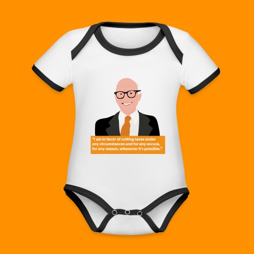 Milton Friedman - Ekologisk kontrastfärgad kortärmad babybody