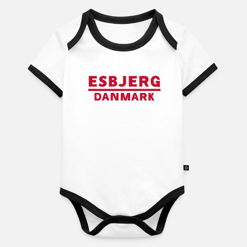 Esbjerg, Danemark Body Bébé bio contrasté manches courtes