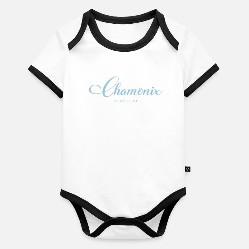 Chamonix Après Ski Body Bébé bio contrasté manches courtes