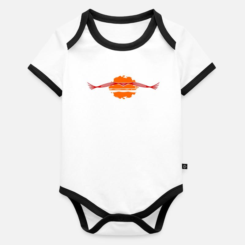 Profitez du soleil et soyez libre! Body Bébé bio contrasté manches courtes