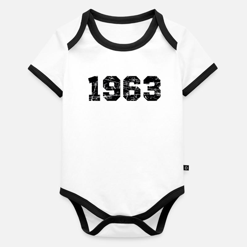 1963 Body Bébé bio contrasté manches courtes