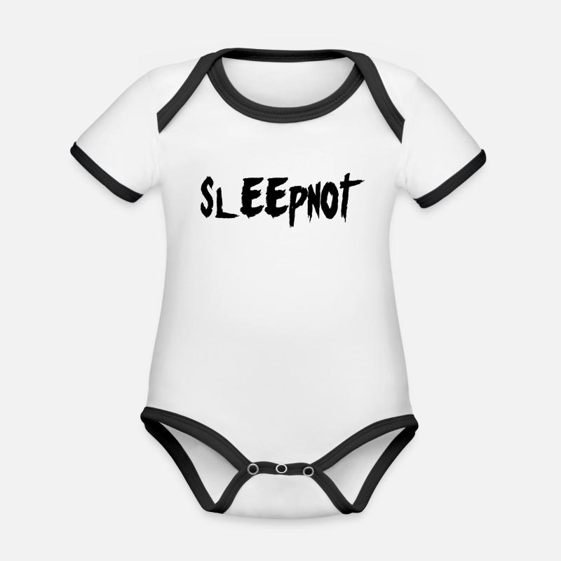 Nuits blanches - bébé - Body Bébé bio contrasté manches courtes - blanc/noir