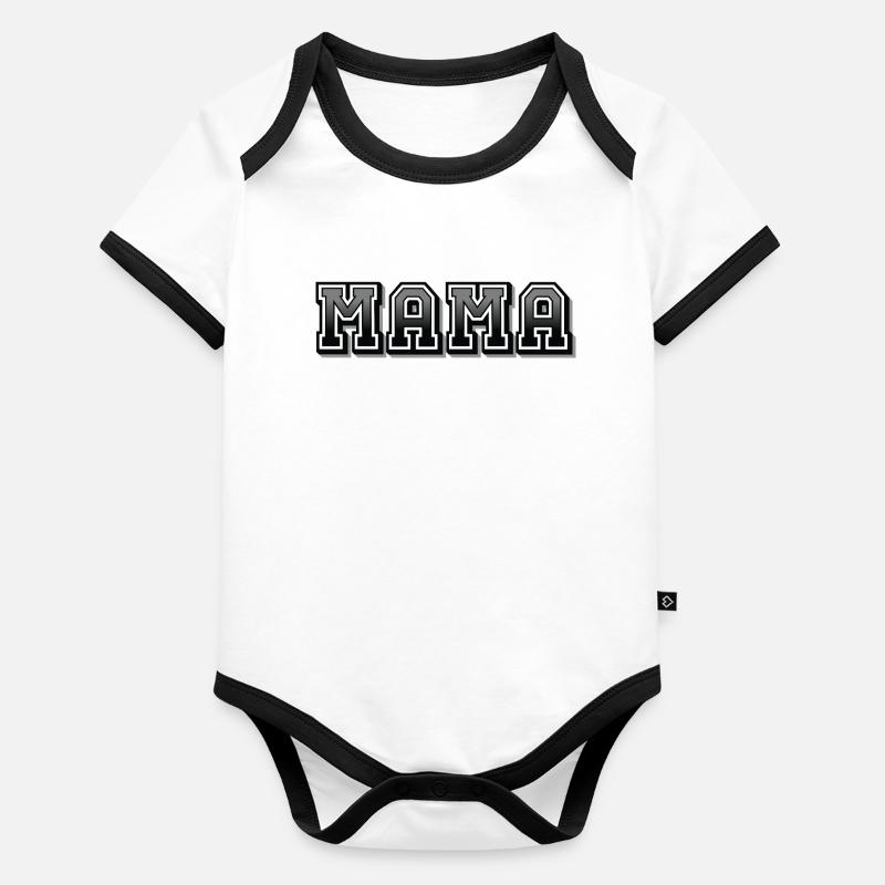 MAMA Baby Bio-Kurzarm-Kontrastbody