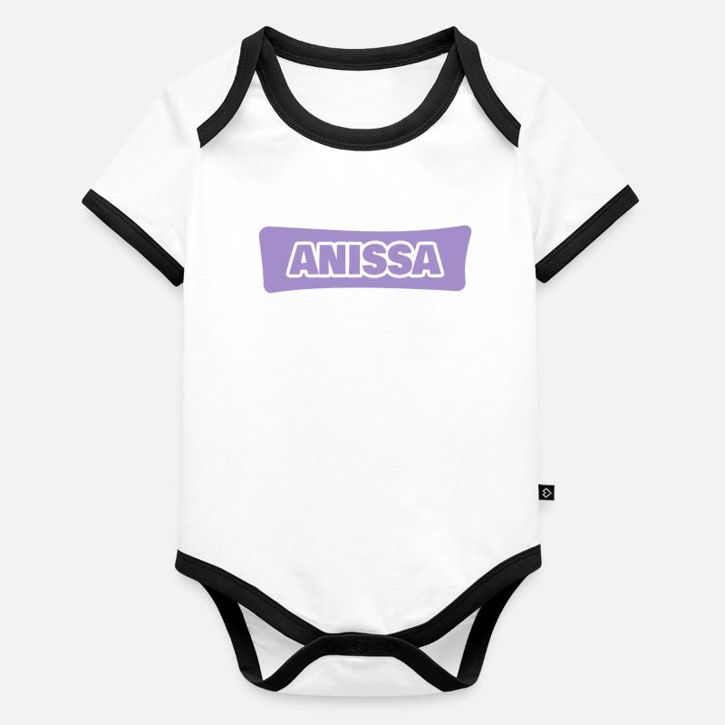 Anissa as a first name Organic Baby Contrasting Bodysuit