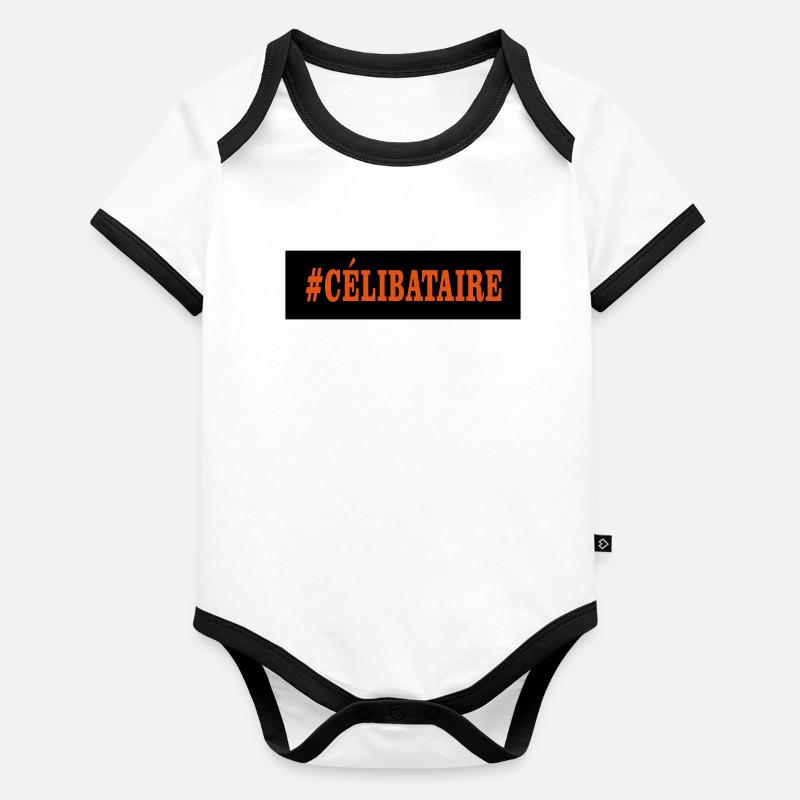 celibataire Body Bébé bio contrasté manches courtes