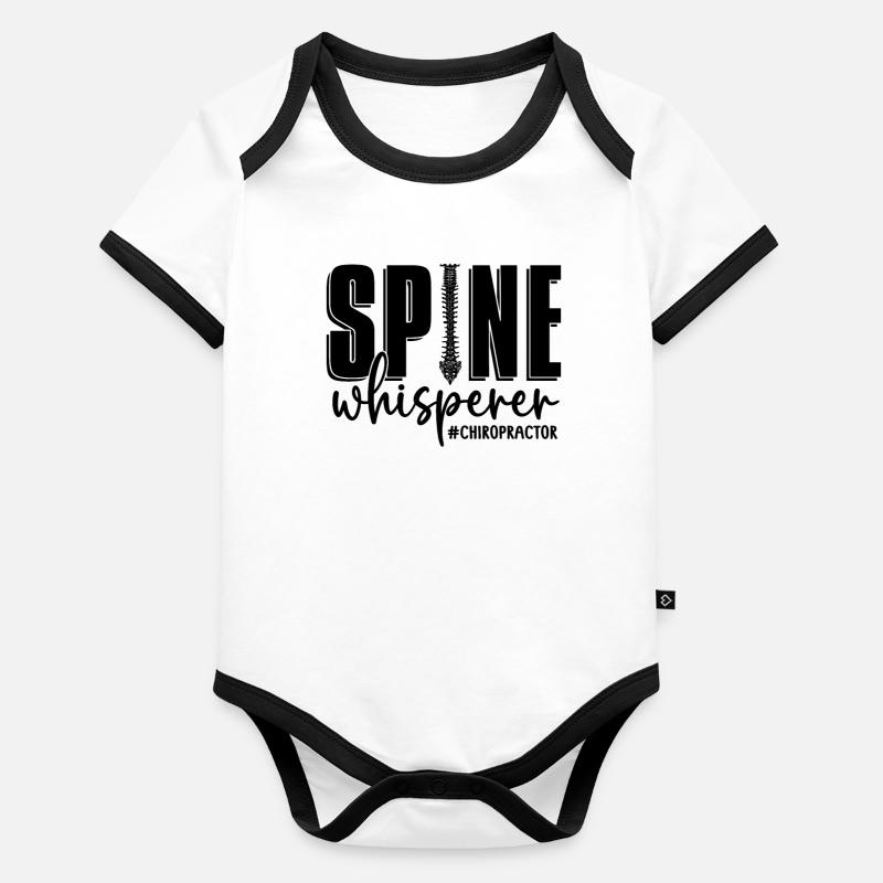 Chiropractor Chiropractic Physio Idée cadeau Body Bébé bio contrasté manches courtes