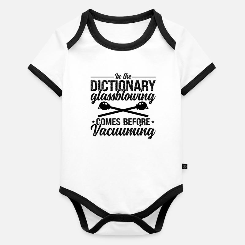 In The Dictionary Blowpipe Lampwork Glassblower Organic Baby Contrasting Bodysuit